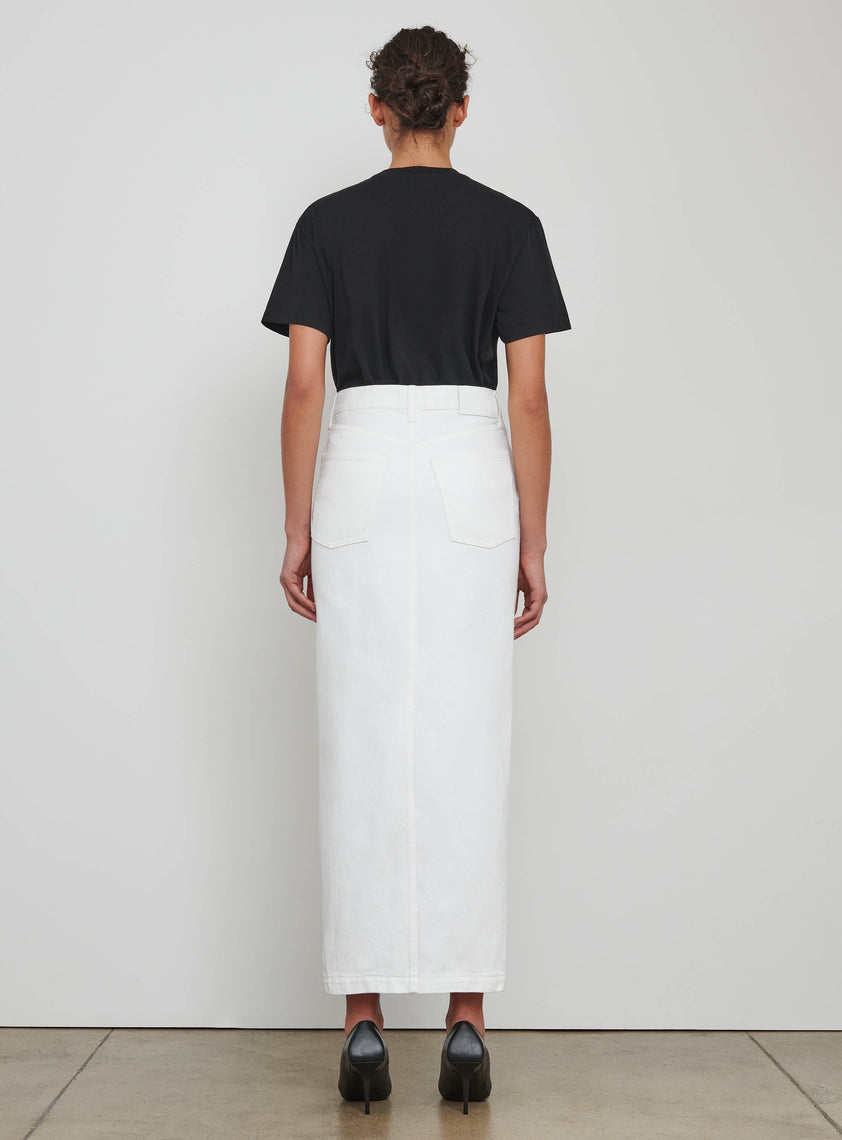 Denim Column Skirt
